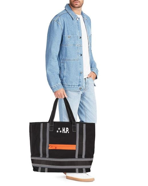 Heron Preston Black Logo Cotton Tote for men