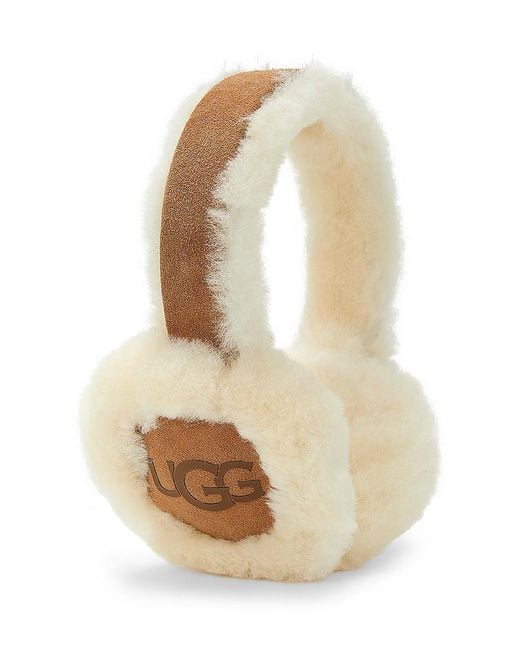 Ugg Natural Logo Shearling Earmuffs