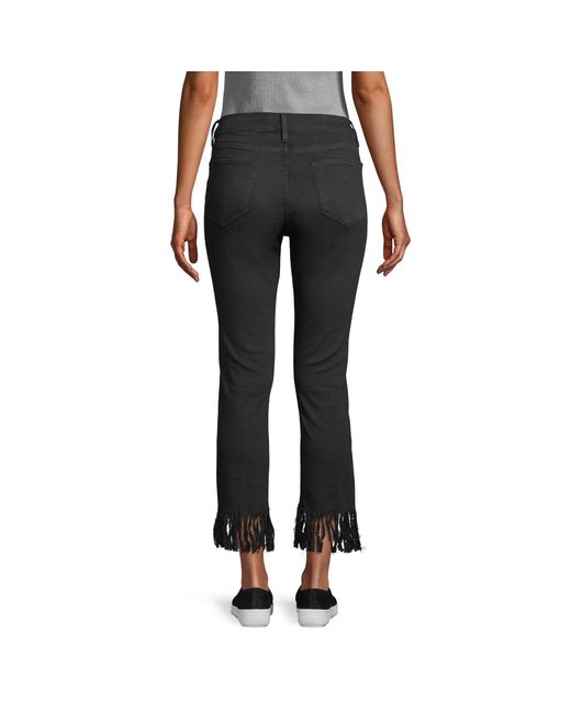 black jeans fringe