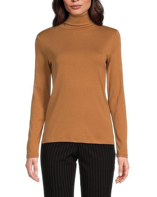 Tommy Hilfiger Black Long Sleeve Knit Turtleneck Top