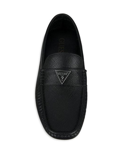 Guess Black Gmalai Apron Toe Penny Loafers for men