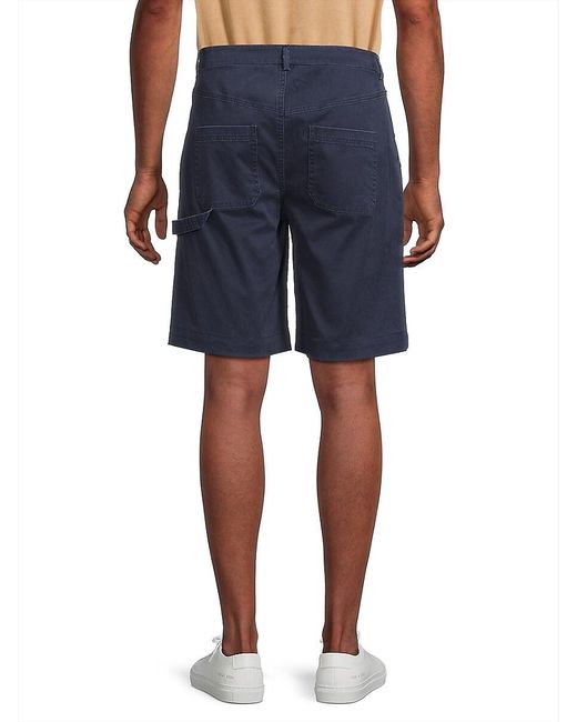 ATM Blue Painters Cotton Twill Shorts for men