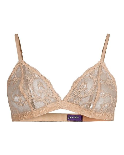 Journelle Mae Lace Triangle Cup Bralette in White