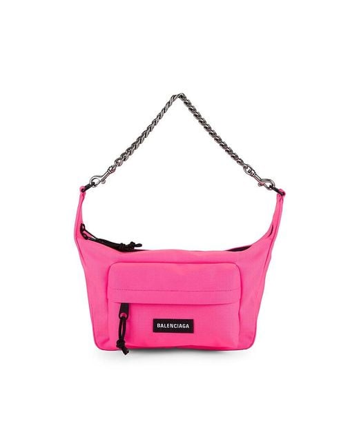 Balenciaga Pink Raver Chain Handle Hobo Bag