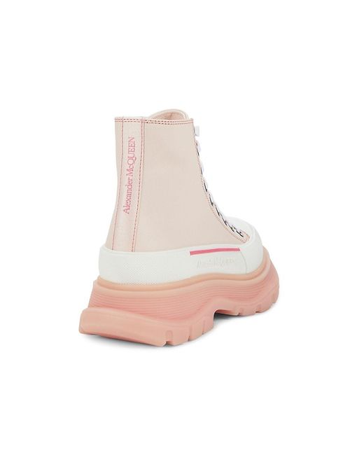 Alexander McQueen Natural Colorblock High-Top Sneakers