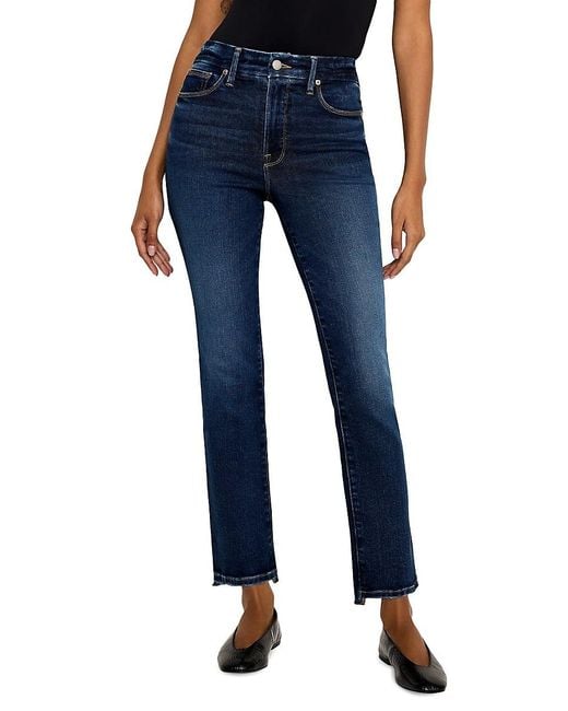 GOOD AMERICAN Blue Soft Tech Good Classic High-Rise Skinny Jeans