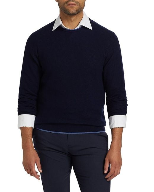 Saks Fifth Avenue Blue Collection Contrast Trim Sweater for men