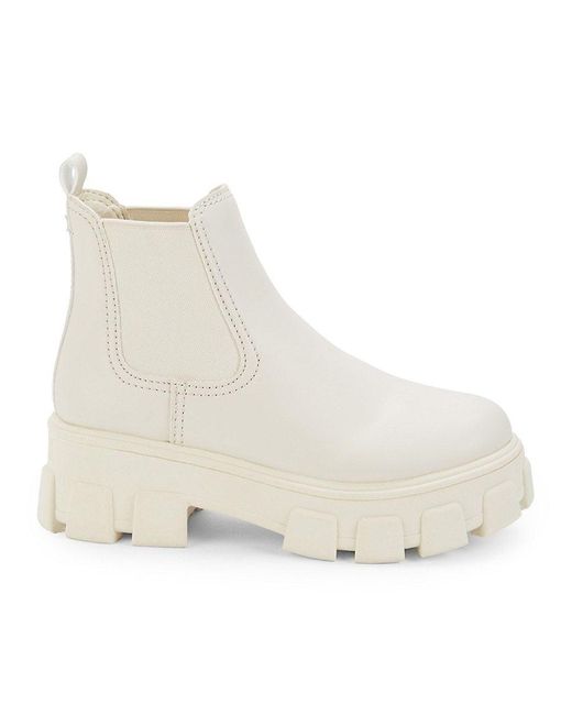 red platform ankle booties