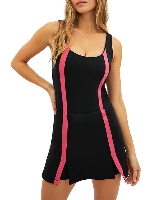 Beach Riot Black Bay Mini Tennis Dress