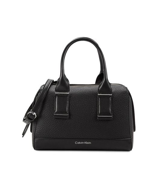 Calvin Klein Black Jett Logo Satchel