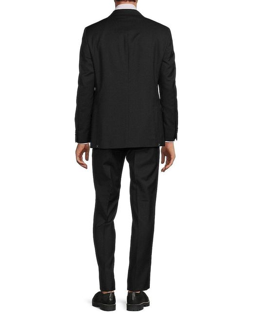 Saks Fifth Avenue Saks Fifth Avenue Modern Fit Wool Blend Suit in Black