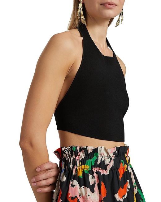 A.L.C. Black A. L.C. Rory Halterneck Crop Top