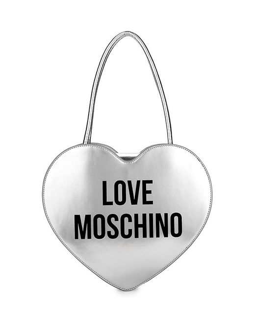 Love Moschino Metallic Heart Top Handle Bag