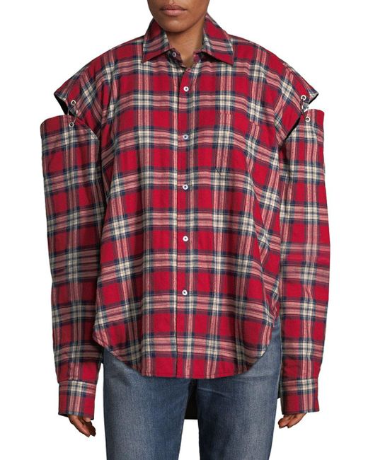 登坂着 VETEMENTS Red Flannel Western Shirt - シャツ