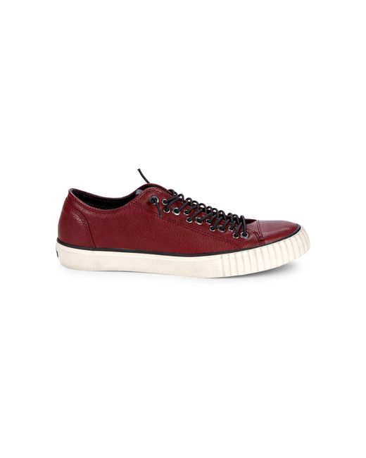 John Varvatos Red Multi-lace Leather Sneakers for men