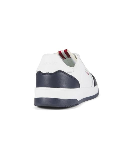 Bally White 40Mm Logo Patch Low-Top Sneakers for men