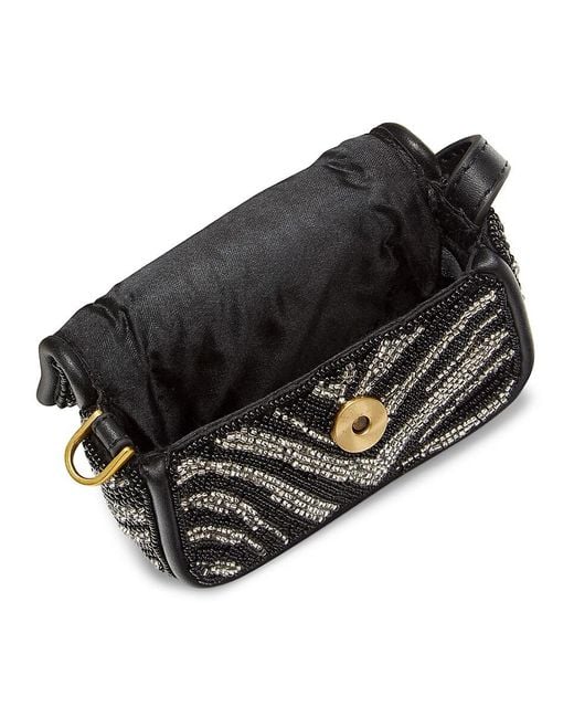 Staud Black Beaded Mini Shoulder Bag