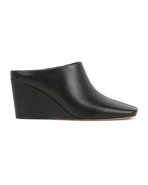 Vince Alana Leather Mules in Black Lyst