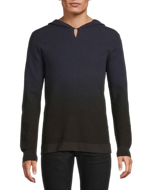 Kenneth Cole Blue Cotton Hoodie for men