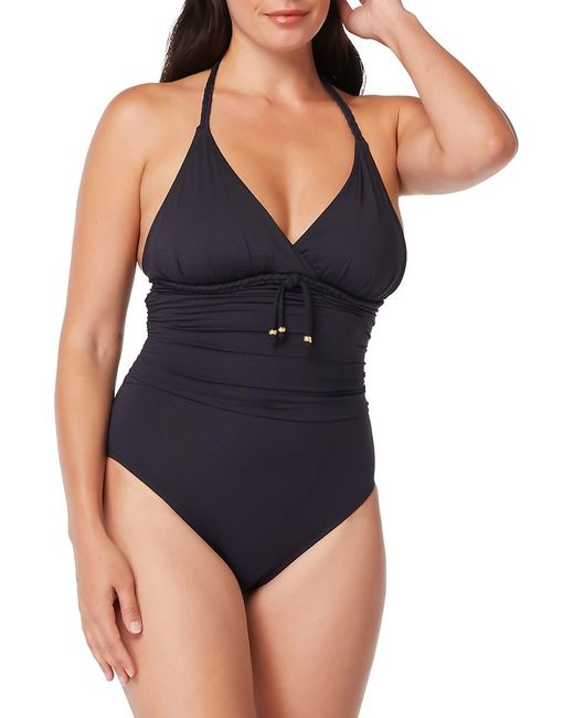 Bleu Rod Beattie Synthetic Halterneck One piece Swimsuit In Black Lyst