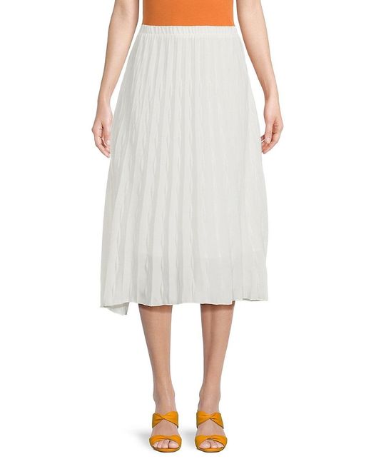 Nanette Lepore Gray Knit A Line Midi Skirt