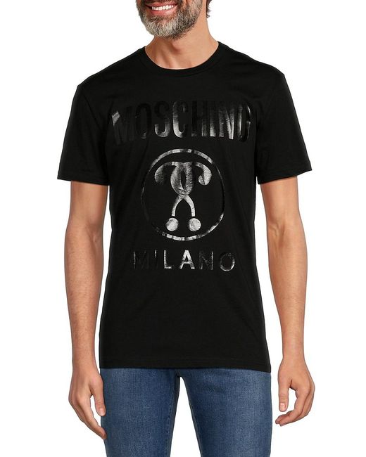 Moschino Black Graphic Tee for men