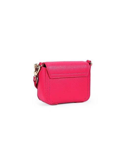 Furla Pink Logo Leather Chain Crossbody Bag
