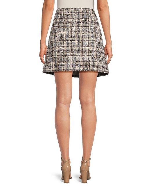 Ba&sh Multicolor Texas Plaid Wool Blend Mini Skirt