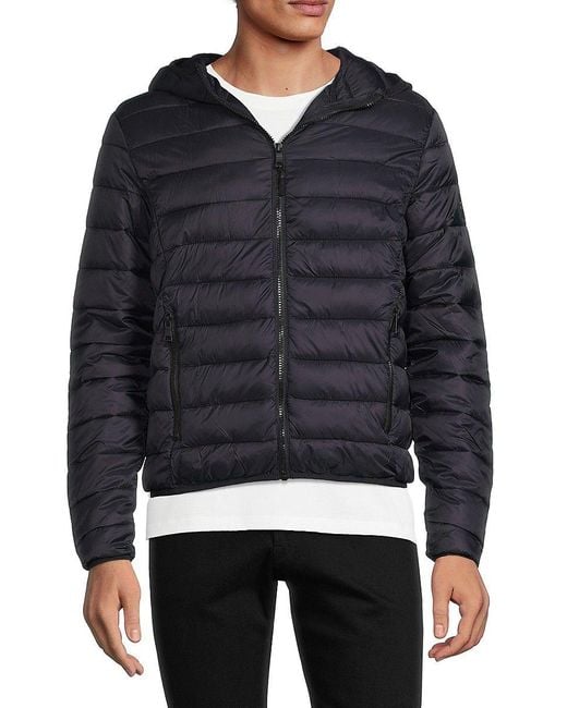 Class Roberto Cavalli Solid Puffer Jacket in Black for Men | Lyst
