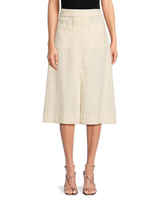 Ba&sh Natural Jupe Benchi Corduroy A Line Skirt