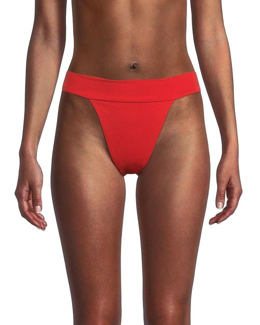 WeWoreWhat Red High Leg Bikini Bottom