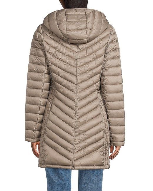 Packable down hooded 2024 jacket michael michael kors