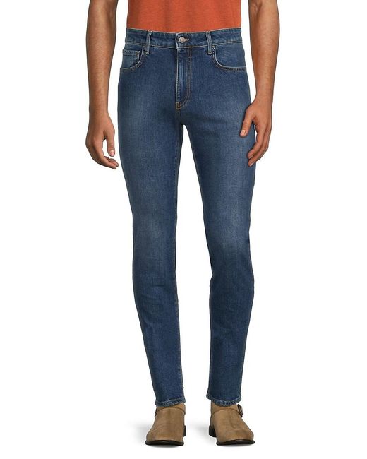 Moschino Blue Straight Leg Jeans for men