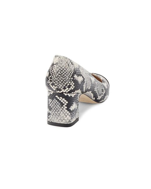 Stuart Weitzman Metallic 57mm Milla Snake Embossed Leather Pumps