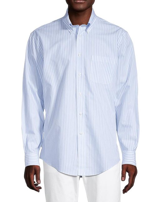 Brooks Brothers Regent-fit Supima Cotton Stripe Shirt in Blue White ...