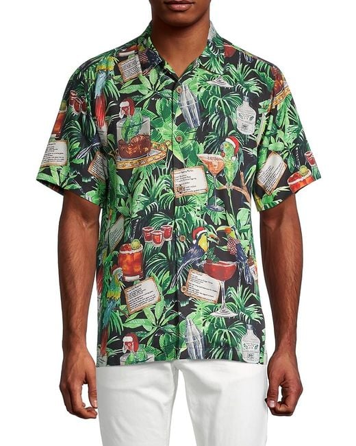 Tommy Bahama The 12 Drinks Of Parrots Tropical Button-down Shirt in Green  for Men | Lyst