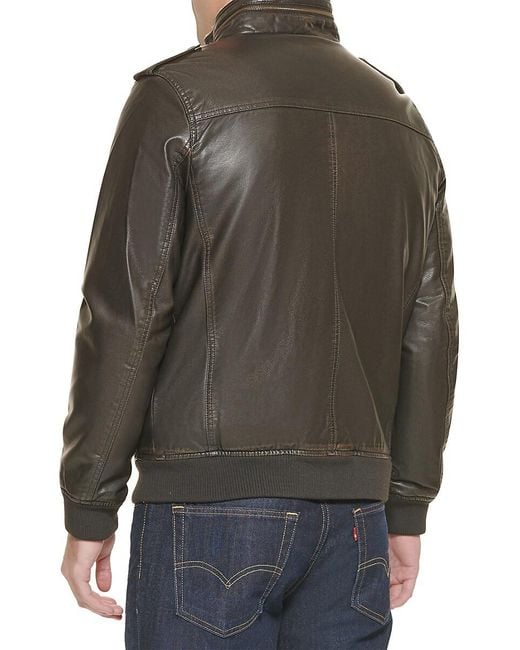 Levi's Gray Faux Shearling Lined Bomber Jacket for men