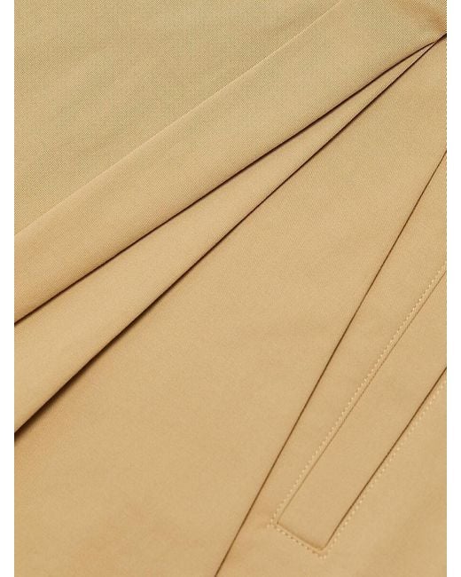 A.L.C. Natural A. L.C. Brody Pleated Stretch Cotton Shorts