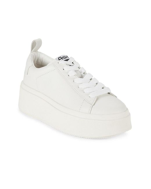 Ash White Move Leather Platform Sneakers