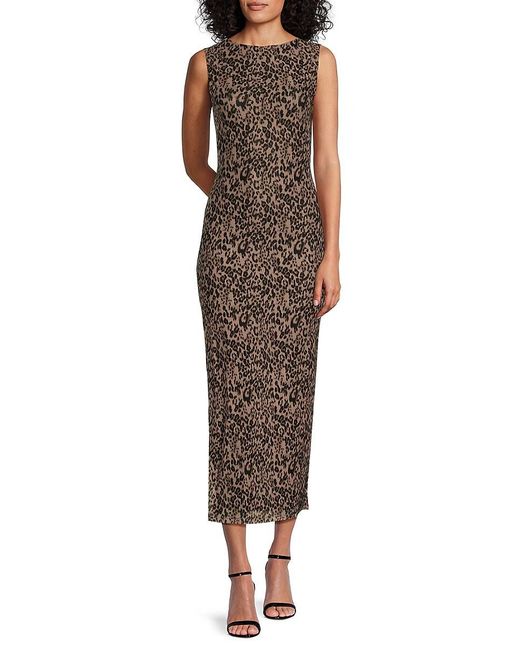 4th & Reckless Brown Derry Print Midi Dress