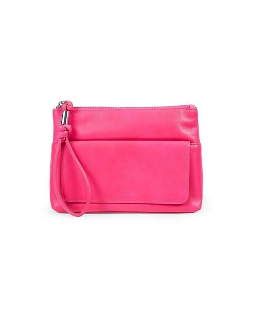 Vince Camuto Leather Wristlet Pouch in Black Lyst UK