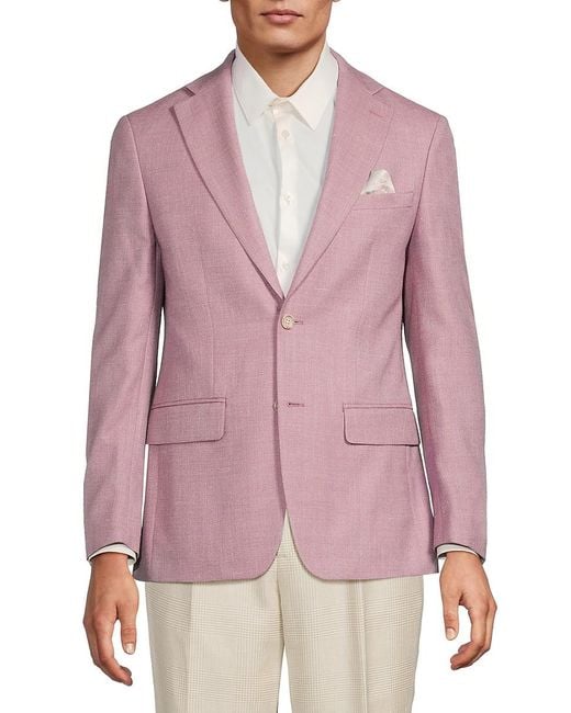 Tallia Pink Wool-Blend Blazer for men