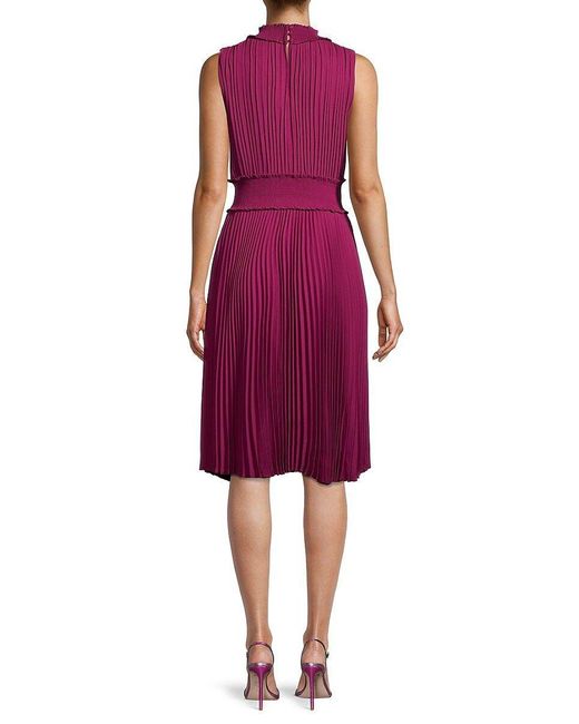 Nanette Lepore Pleated Blouson Dress in Red Lyst