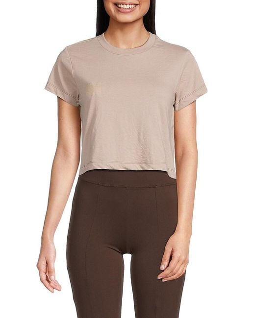 Noize Brown Crewneck Cropped Tee