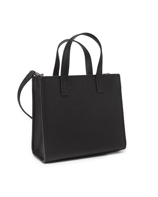Marc Jacobs Black Mini Grind Leather Tote Bag