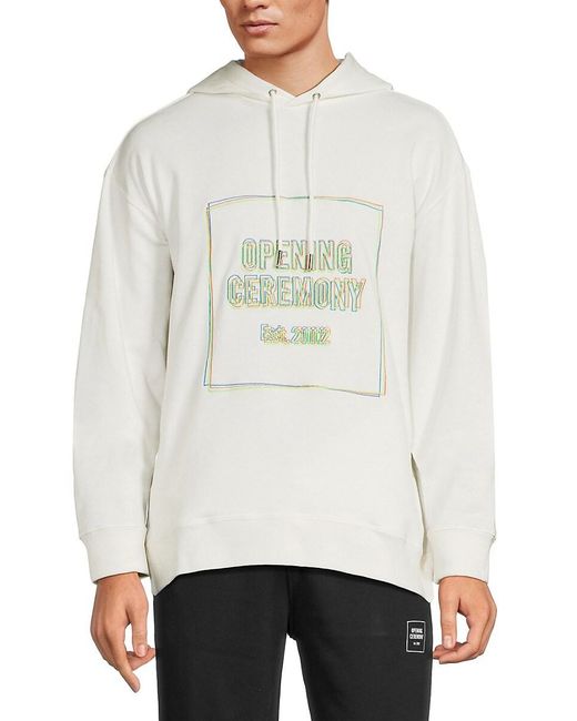 Opening Ceremony White Print Hoodie for men