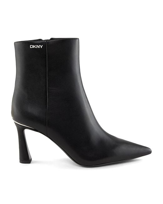 DKNY Black 80Mm Caryann Logo Ankle Boots