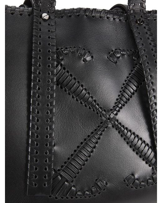 Off-White c/o Virgil Abloh Black Leather Tote Bag