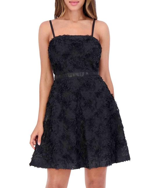 Kensie Blue Floral Fit & Flare Minidress