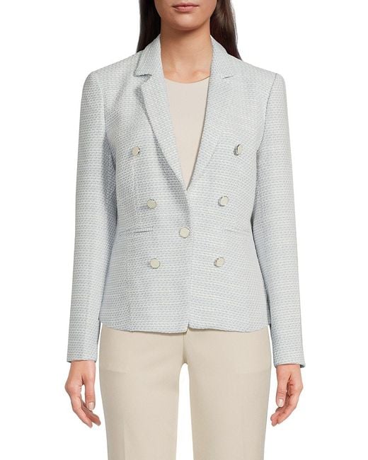Ecru Gray Textured Blazer